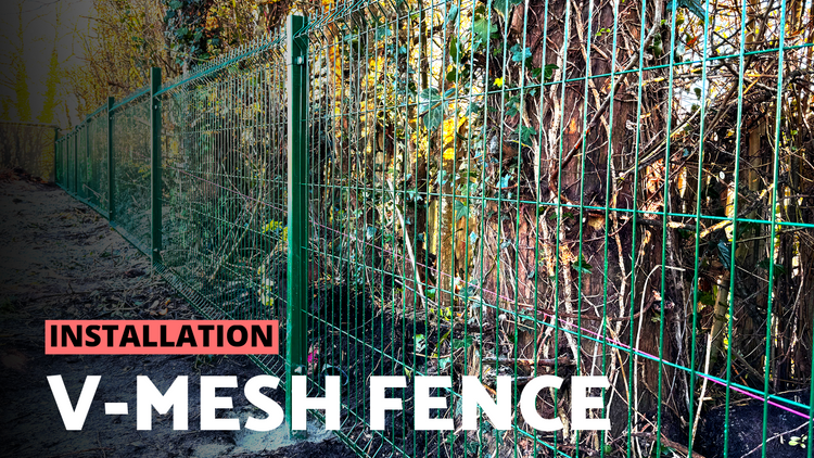 3D Green V Mesh Fence | How to Install | Intro + Time Lapse