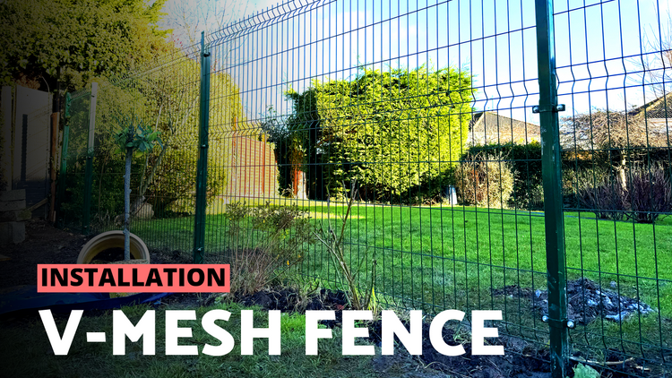 3D Green V Mesh Fence | How to Install | Intro + Time Lapse