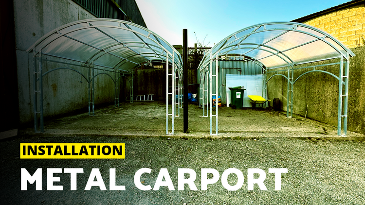 Metal Carport with Polycarbonate Roof | How to Install | Intro + Time Lapse