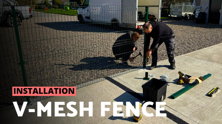 3D Green V Mesh Fence | How to Install | Intro + Time Lapse