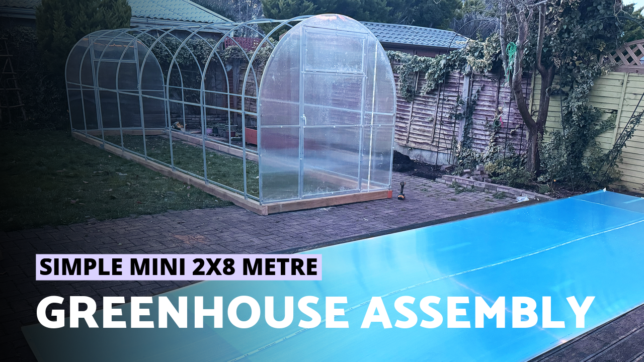 Polycarbonate Greenhouse Simple Mini 2x8 m | How to Assemble