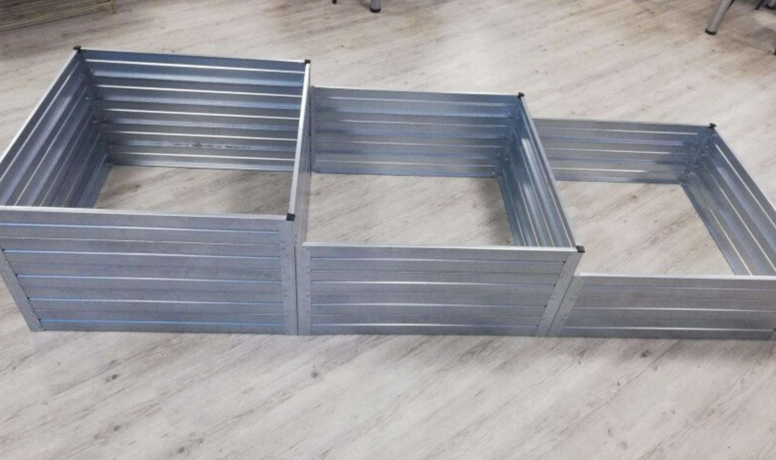 BUY Raised Bed, Staircase, 2250x750 mm, 500-400-300 mm, Galvanized | GREEN FINGER IRELAND | For Sale