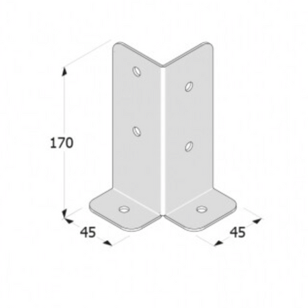 BU Post Support Bracket for Timber | GREEN FINGER IRELAND | For Sale