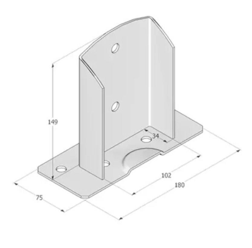 BUY Post Support Shoe for Timber, 100x100 mm | GREEN FINGER IRELAND | For Sale