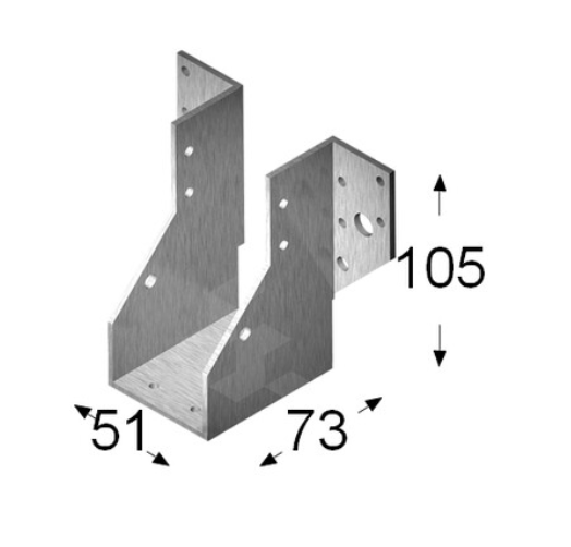 BUY Joist Hanger 51x105 mm Galvanized | GREEN FINGER IRELAND