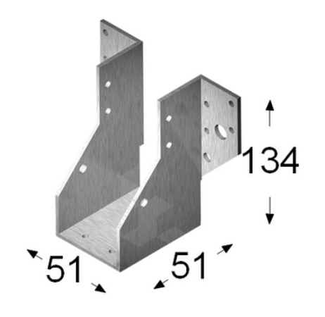 BUY Joist Hanger 51x135 mm, Galvanized | GREEN FINGER IRELAND