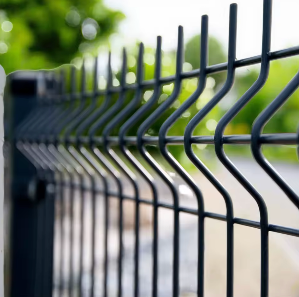 BUY V-Mesh Panel For Fencing, 2430x2500 mm(8 ft), Powder Coated, Black, ZN+RAL9005, Commercial | GREEN FINGER IRELAND