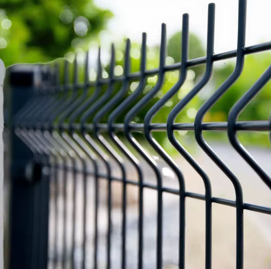 BUY V-Mesh Panel For Fencing, 2030x2500 mm(7 ft), Powder Coated, Black, ZN+RAL9005, Commercial | GREEN FINGER IRELAND