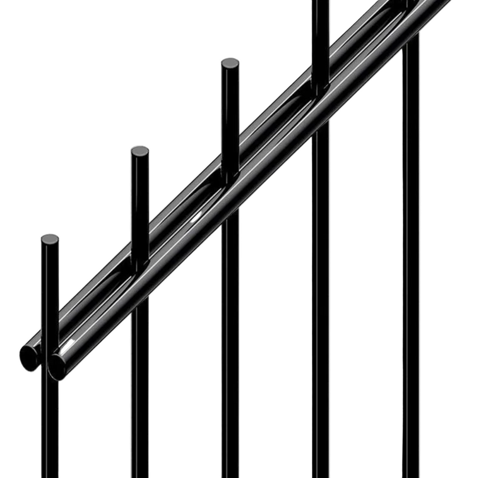 BUY 656 Twin Wire Mesh Panel For Fencing, 1630x2500 mm(5.4 ft), Powder Coated, Black, ZN+RAL9005 | GREEN FINGER IRELAND