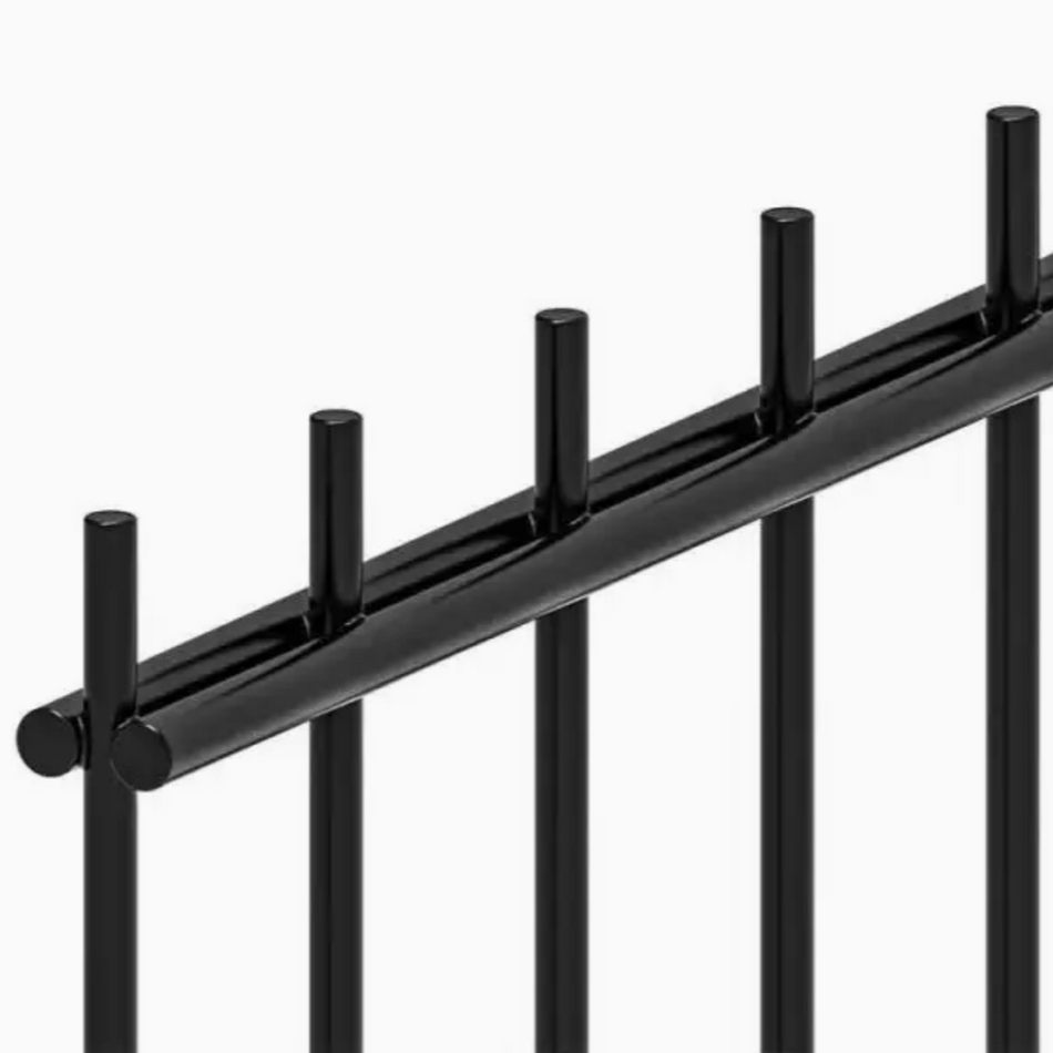 BUY 868 Twin Wire Mesh Panel For Fencing, 1430x2500 mm(4.7 ft), Powder Coated, Black, ZN+RAL9005 | GREEN FINGER IRELAND