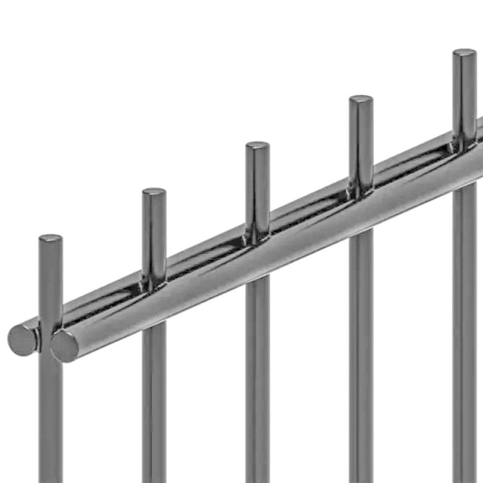 BUY 868 Twin Wire Mesh Panel For Fencing, 1830x2500 mm(6 ft), Powder Coated, Anthracite Grey, ZN+RAL7016 | GREEN FINGER IRELAND