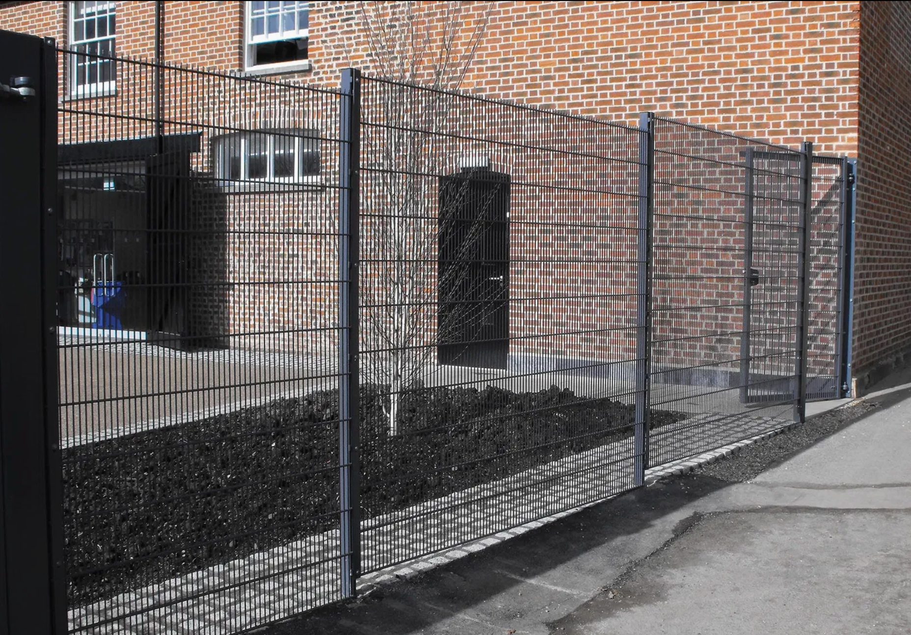 BUY 868 Twin Wire Mesh Panel For Fencing, 2030x2500 mm(7 ft), Powder Coated, Anthracite Grey, ZN+RAL7016 | GREEN FINGER IRELAND