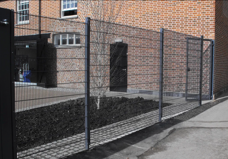 BUY 868 Twin Wire Mesh Panel For Fencing, 2430x2500 mm(8 ft), Powder Coated, Anthracite Grey, ZN+RAL7016 | GREEN FINGER IRELAND