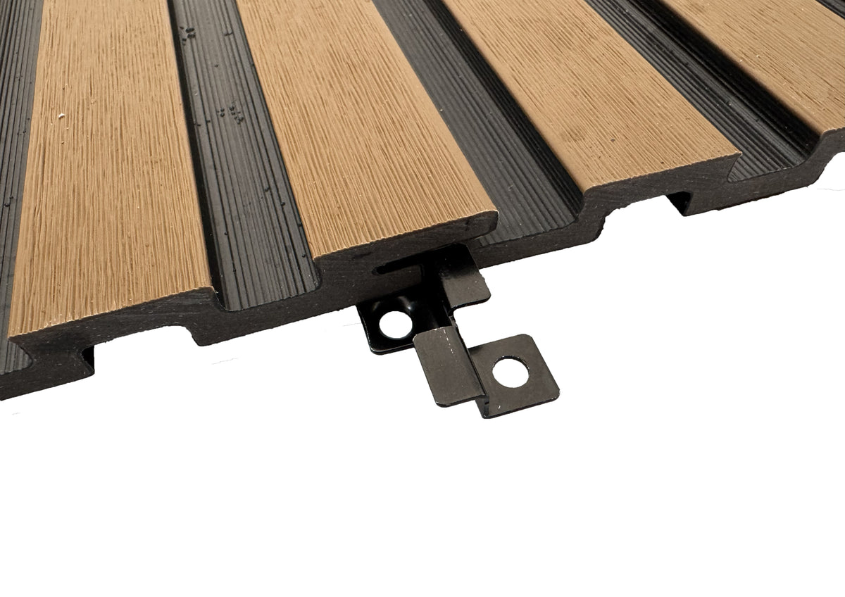 BUY Stainless Steel Clips for 176x13 mm Composite Cladding, Set of 100 pcs, Black | GREEN FINGER IRELAND