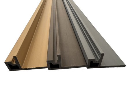 BUY F Trim for 219x26 mm Composite Cladding, 76x38 mm, 3000 mm, Walnut | GREEN FINGER IRELAND