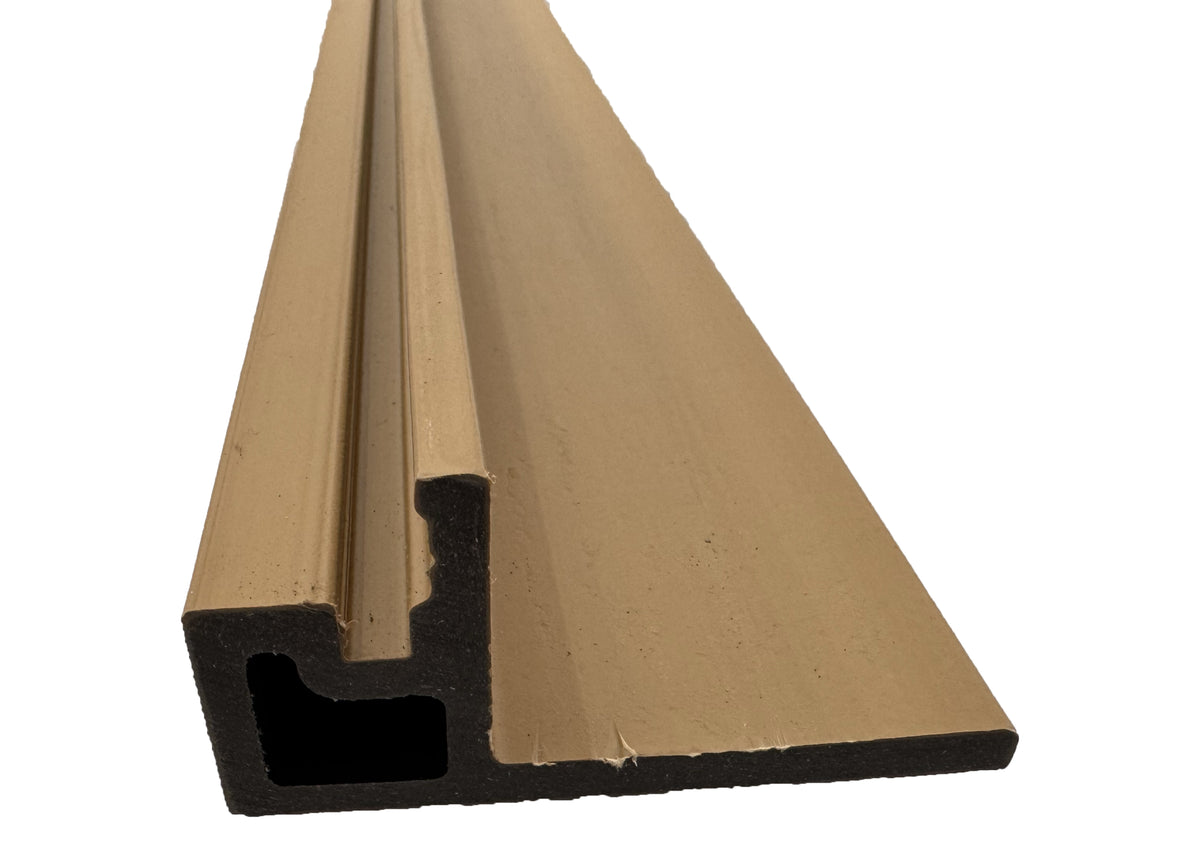 BUY F Trim for 219x26 mm Composite Cladding, 76x38 mm, 3000 mm, Beige | GREEN FINGER IRELAND