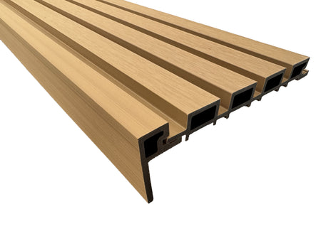 BUY F Trim for 219x26 mm Composite Cladding, 76x38 mm, 3000 mm, Beige | GREEN FINGER IRELAND