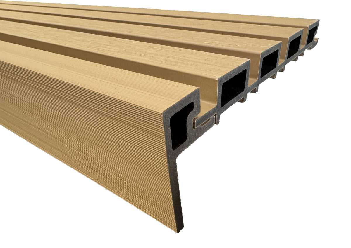 BUY F Trim for 219x26 mm Composite Cladding, 76x38 mm, 3000 mm, Beige | GREEN FINGER IRELAND