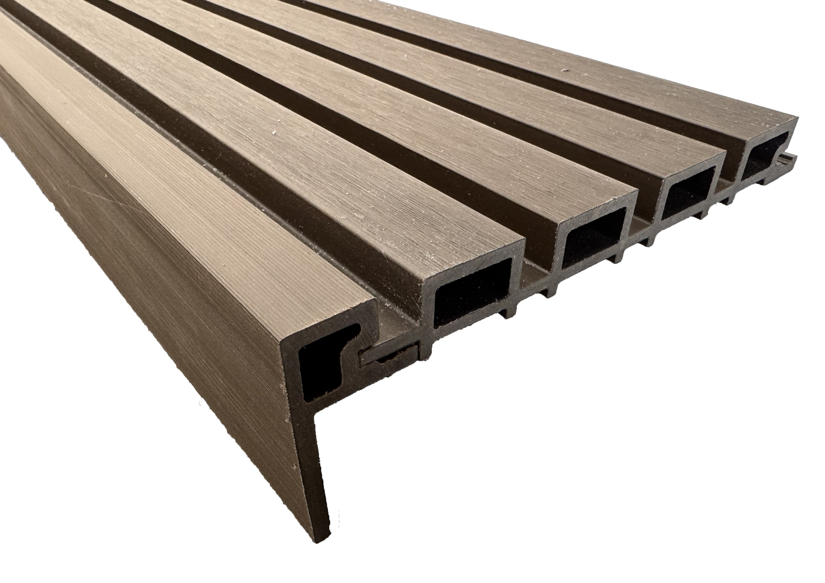 BUY F Trim for 219x26 mm Composite Cladding, 76x38 mm, 3000 mm, Walnut | GREEN FINGER IRELAND