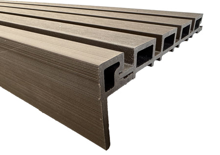 BUY F Trim for 219x26 mm Composite Cladding, 76x38 mm, 3000 mm, Walnut | GREEN FINGER IRELAND