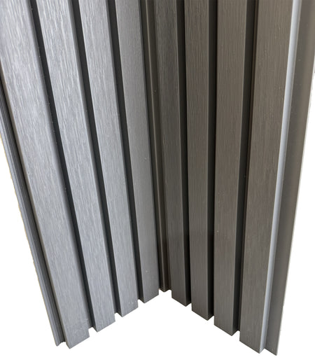 BUY Internal Corner for 219x26 mm Composite Cladding, 46x39 mm, 3000 mm, Light Grey | GREEN FINGER IRELAND