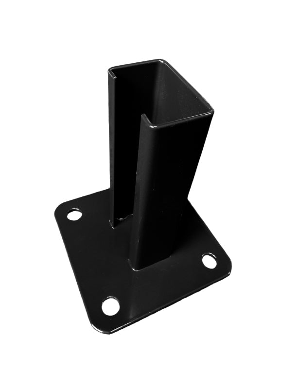 BUY Shoe For Mesh Panel Post, 60x40 mm, Black, ZN+RAL9005 | GREEN FINGER IRELAND