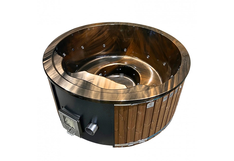 Acrylic Outdoor Hot tub "Coral" 225 cm with Integrated Wood Burner