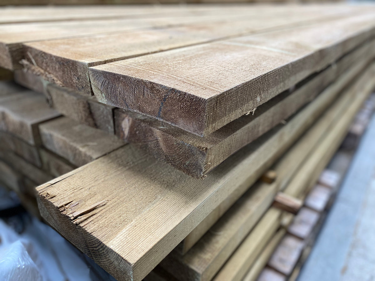 BUY 50x200 mm, 6 m Rough Treated Timber (2"x8", 19.7 ft) | GREEN FINGER IRELAND | For Sale