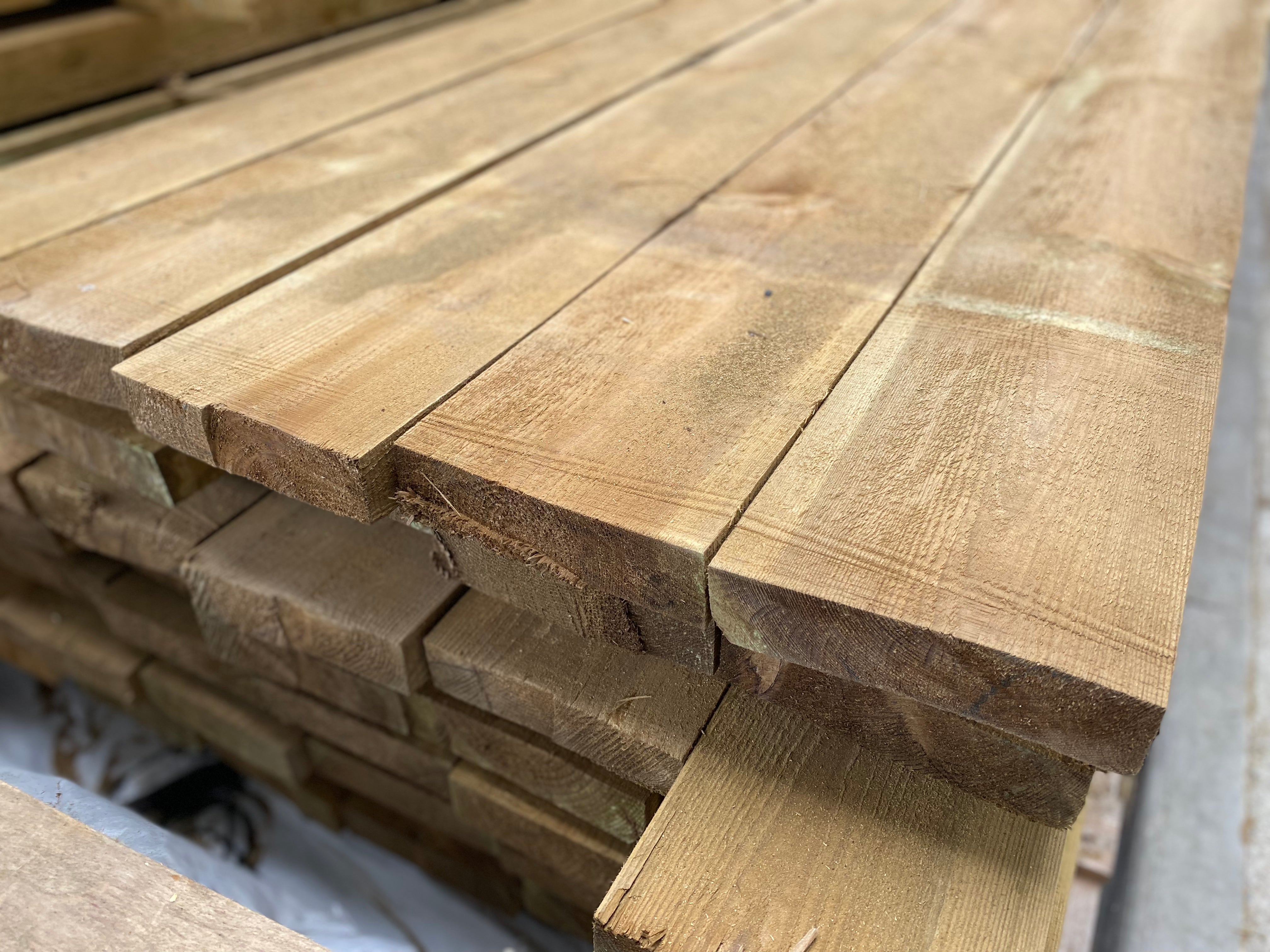 BUY 50x200 mm, 6 m Rough Treated Timber (2"x8", 19.7 ft) | GREEN FINGER IRELAND | For Sale