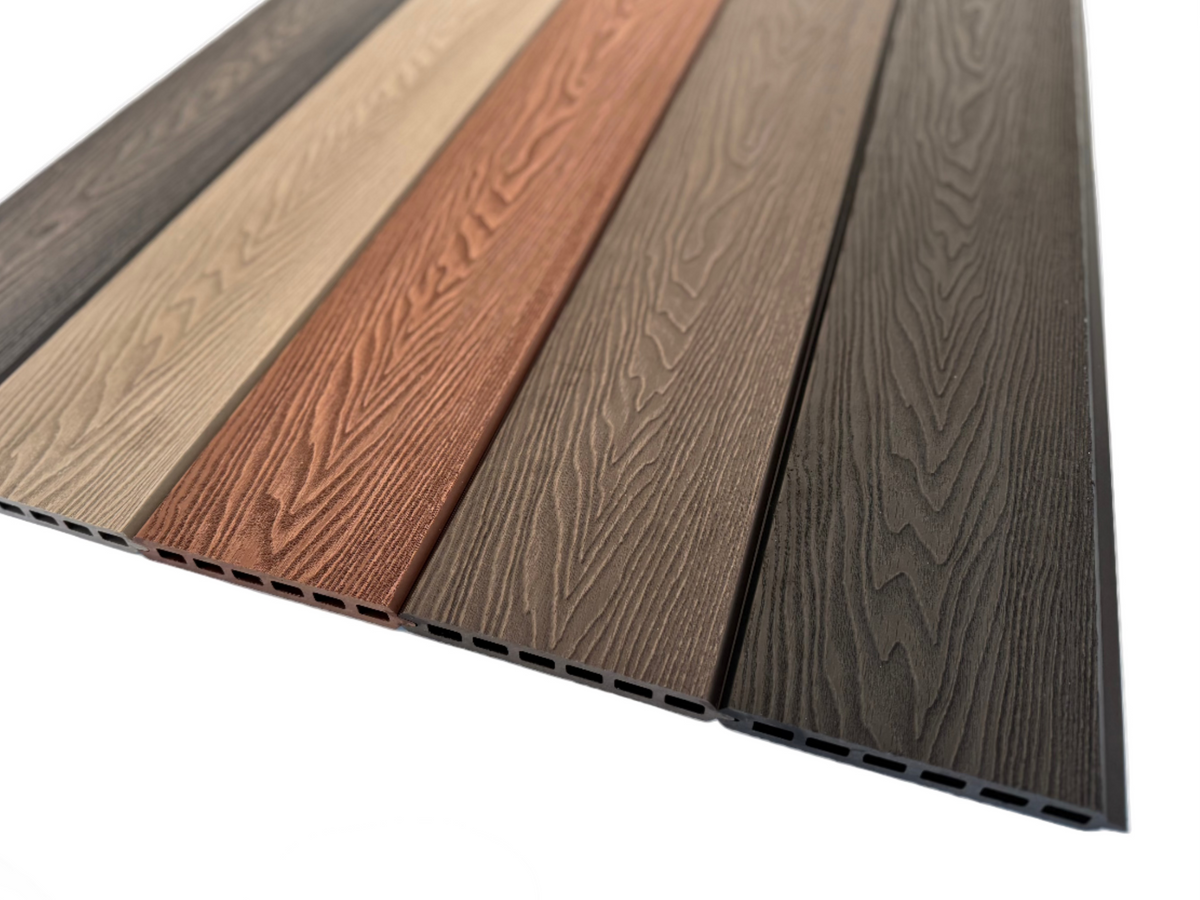 BUY Composite Fence Board, Wood Grain, Chocolate, 162x20 mm | GREEN FINGER IRELAND