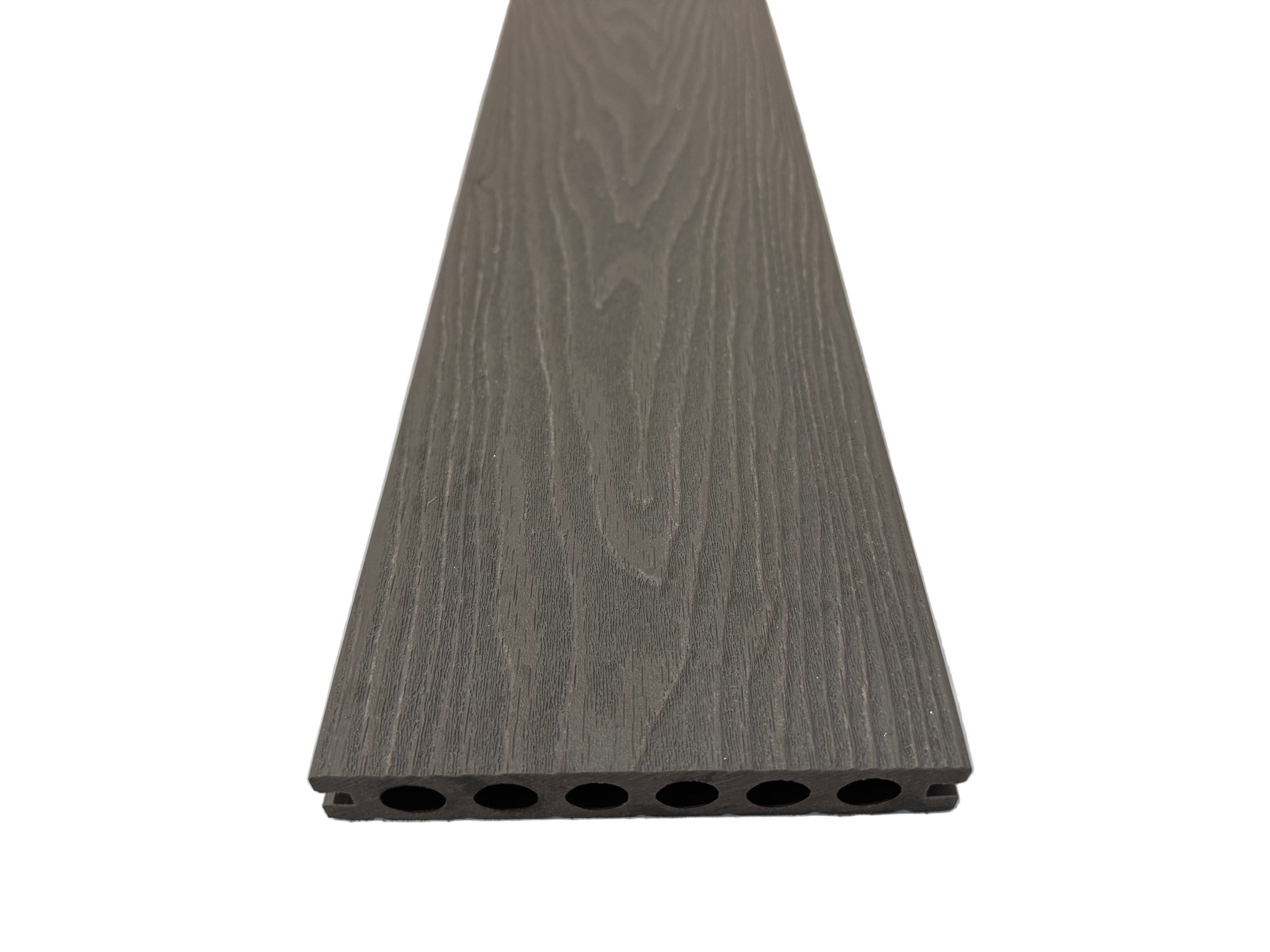 BUY Composite Decking Board, Wood Grain, One Sided, Light Grey, 142x23 mm, 4 m (5.6x1 inch, 13.1 ft) | GREEN FINGER IRELAND