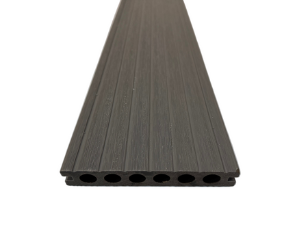 BUY Composite Decking Board, Wood Grain, One Sided, Light Grey, 142x23 mm, 4 m (5.6x1 inch, 13.1 ft) | GREEN FINGER IRELAND