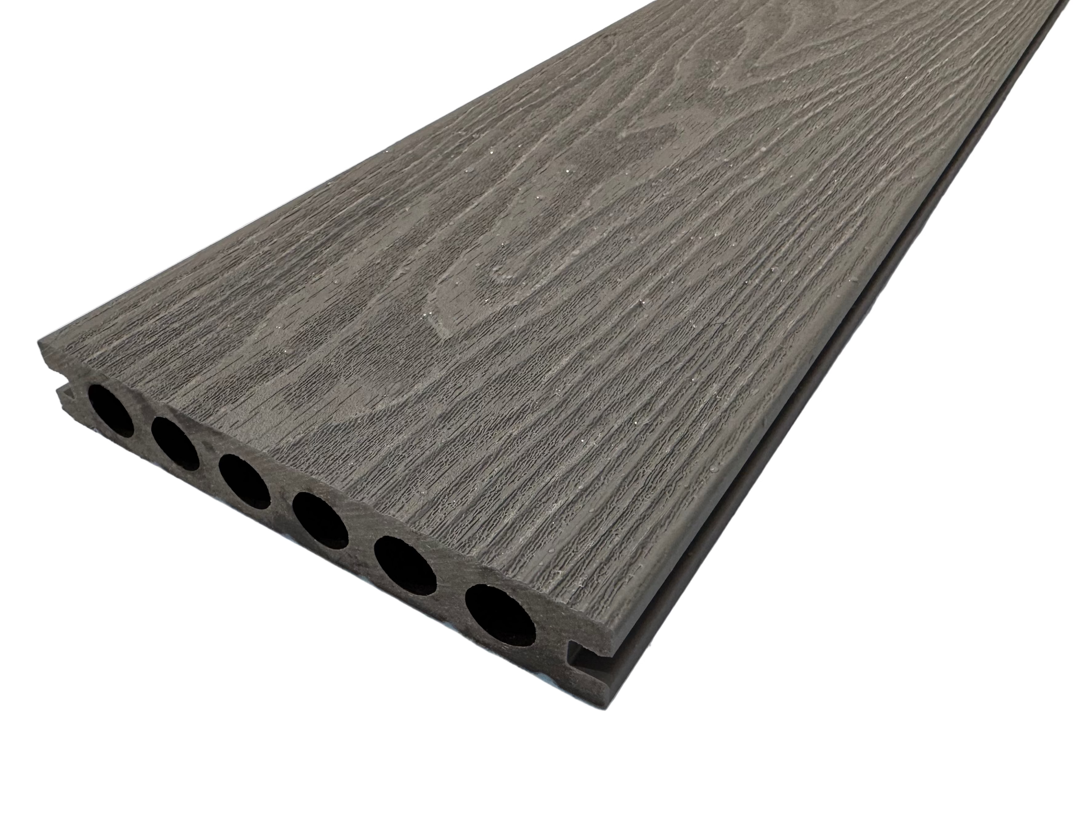 BUY Composite Decking Board, Wood Grain, One Sided, Light Grey, 142x23 mm, 4 m (5.6x1 inch, 13.1 ft) | GREEN FINGER IRELAND