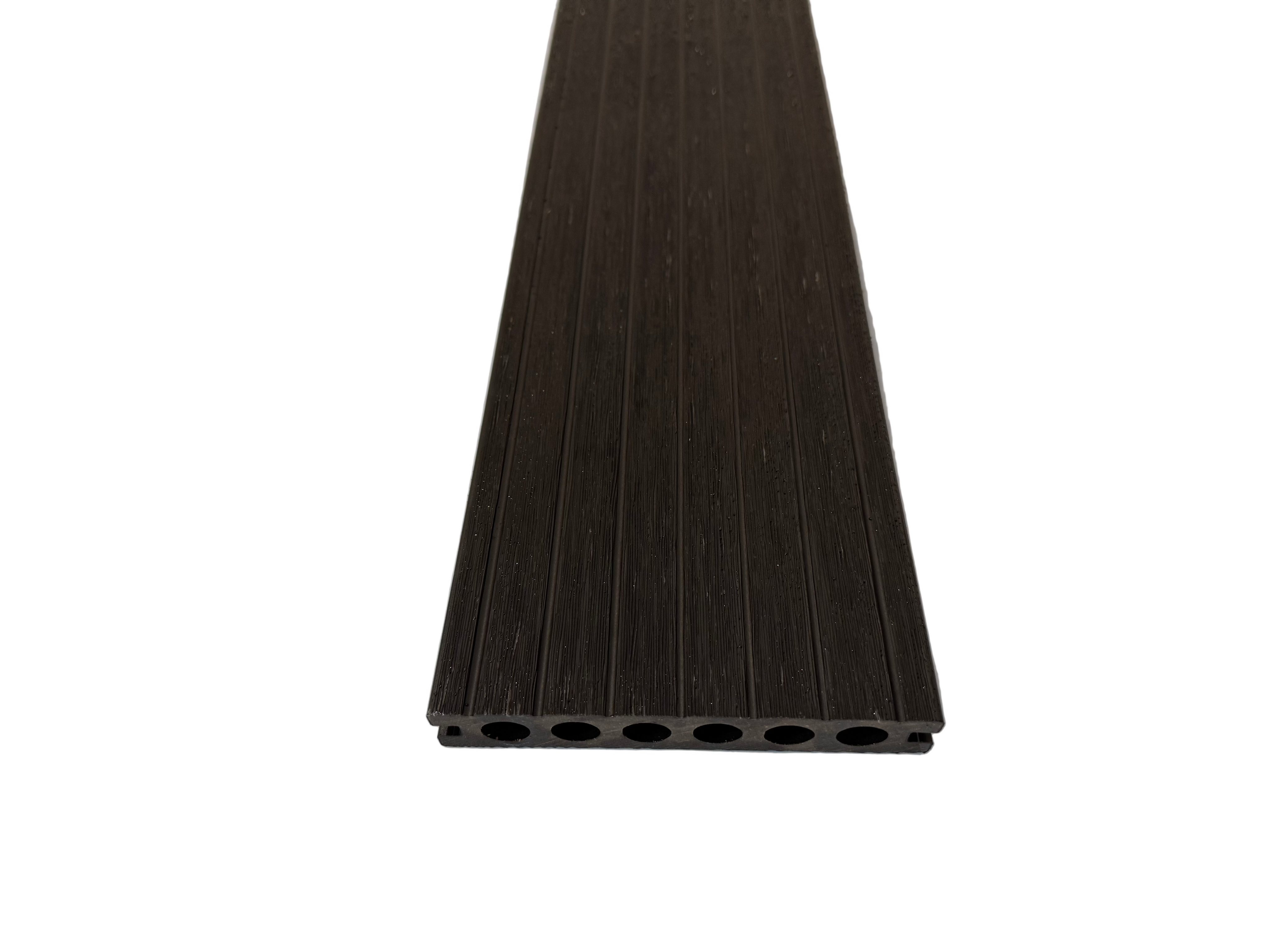 BUY Composite Decking Board, Wood Grain, One Sided, Black, 142x23 mm, 4 m (5.6x1 inch, 13.1 ft) | GREEN FINGER IRELAND
