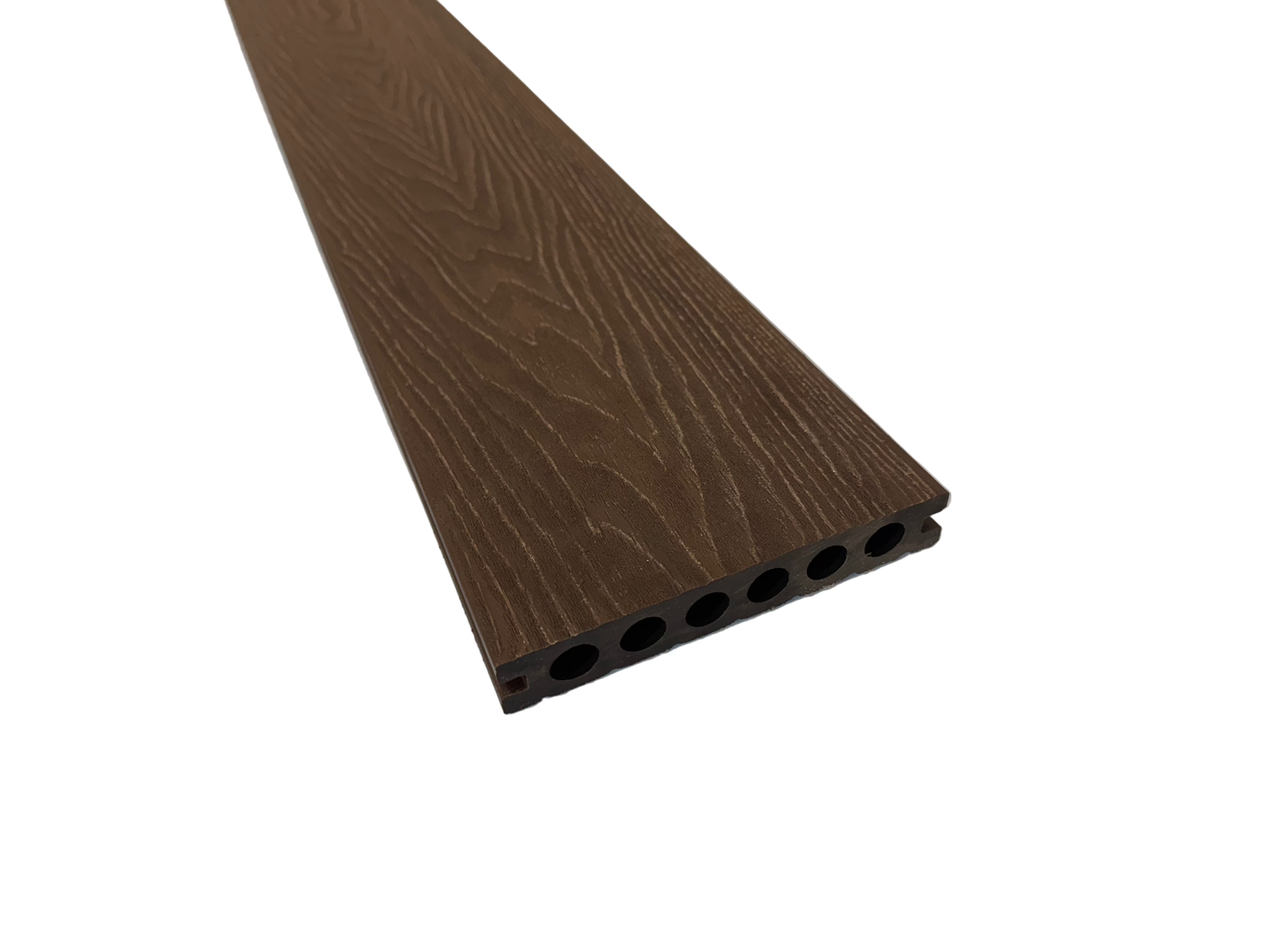 BUY Composite Decking Board, Wood Grain, One Sided, Walnut, 142x23 mm, 4 m (5.6x1 inch, 13.1 ft) | GREEN FINGER IRELAND