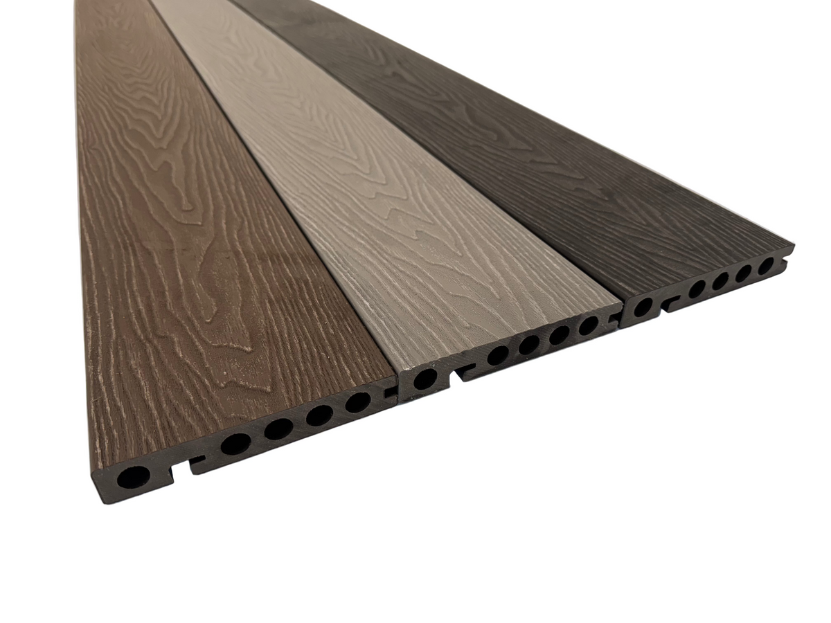 BUY Composite Edge/Step Board, Wood Grain, One Sided, Walnut, 142x23 mm, 4.3 m (5.6x1 inch, 14.1 ft) | GREEN FINGER IRELAND