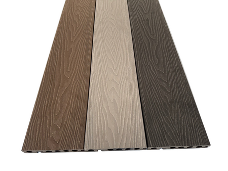 BUY Composite Edge/Step Board, Wood Grain, One Sided, Light Grey, 142x23 mm, 4.3 m (5.6x1 inch, 14.1 ft) | GREEN FINGER IRELAND