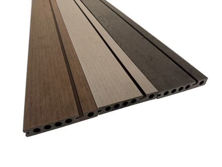 BUY Composite Edge/Step Board, Wood Grain, One Sided, Light Grey, 142x23 mm, 4.3 m (5.6x1 inch, 14.1 ft) | GREEN FINGER IRELAND