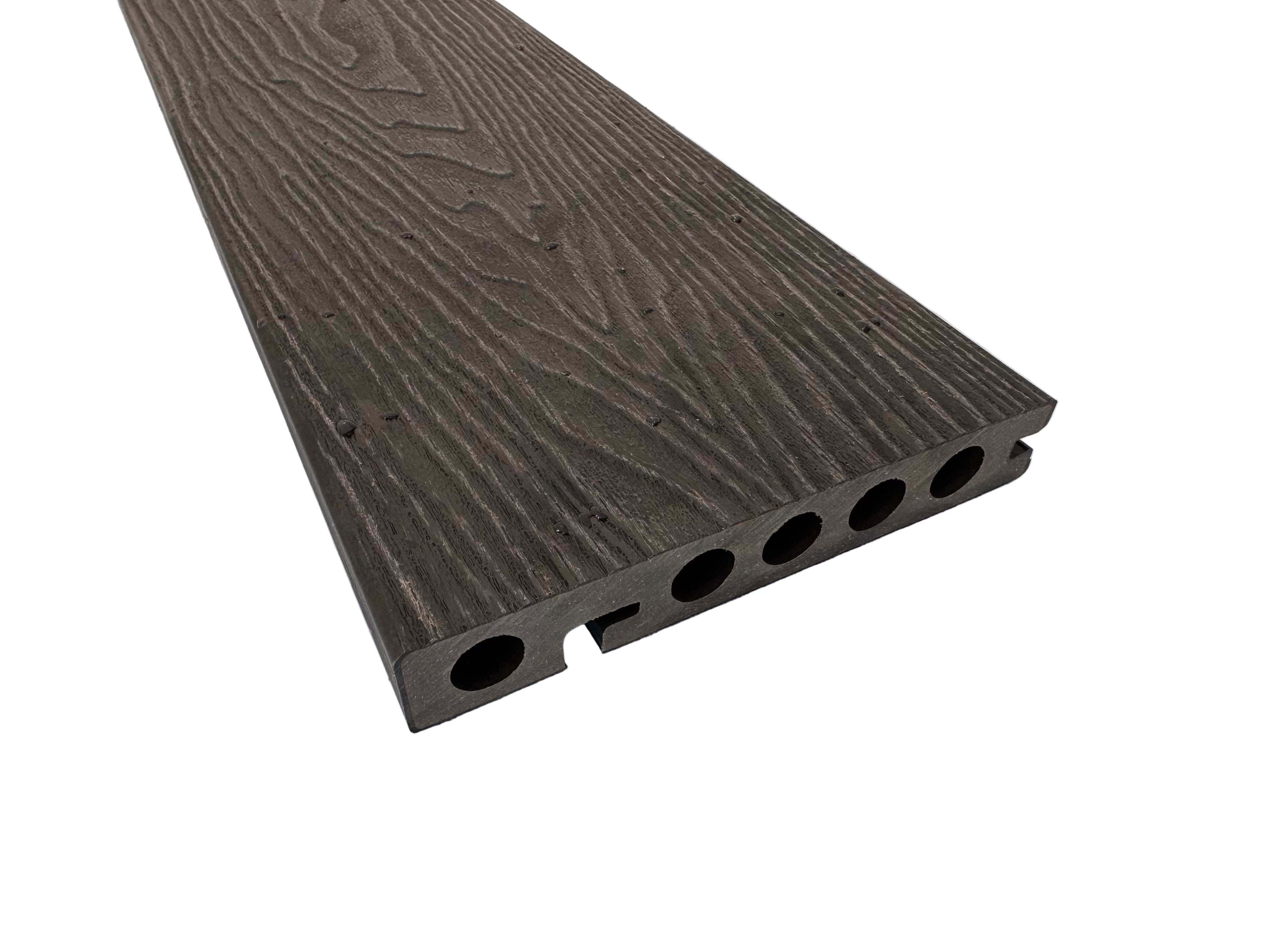 BUY Composite Edge/Step Board, Wood Grain, One Sided, Black, 142x23 mm, 4.3 m (5.6x1 inch, 14.1 ft) | GREEN FINGER IRELAND