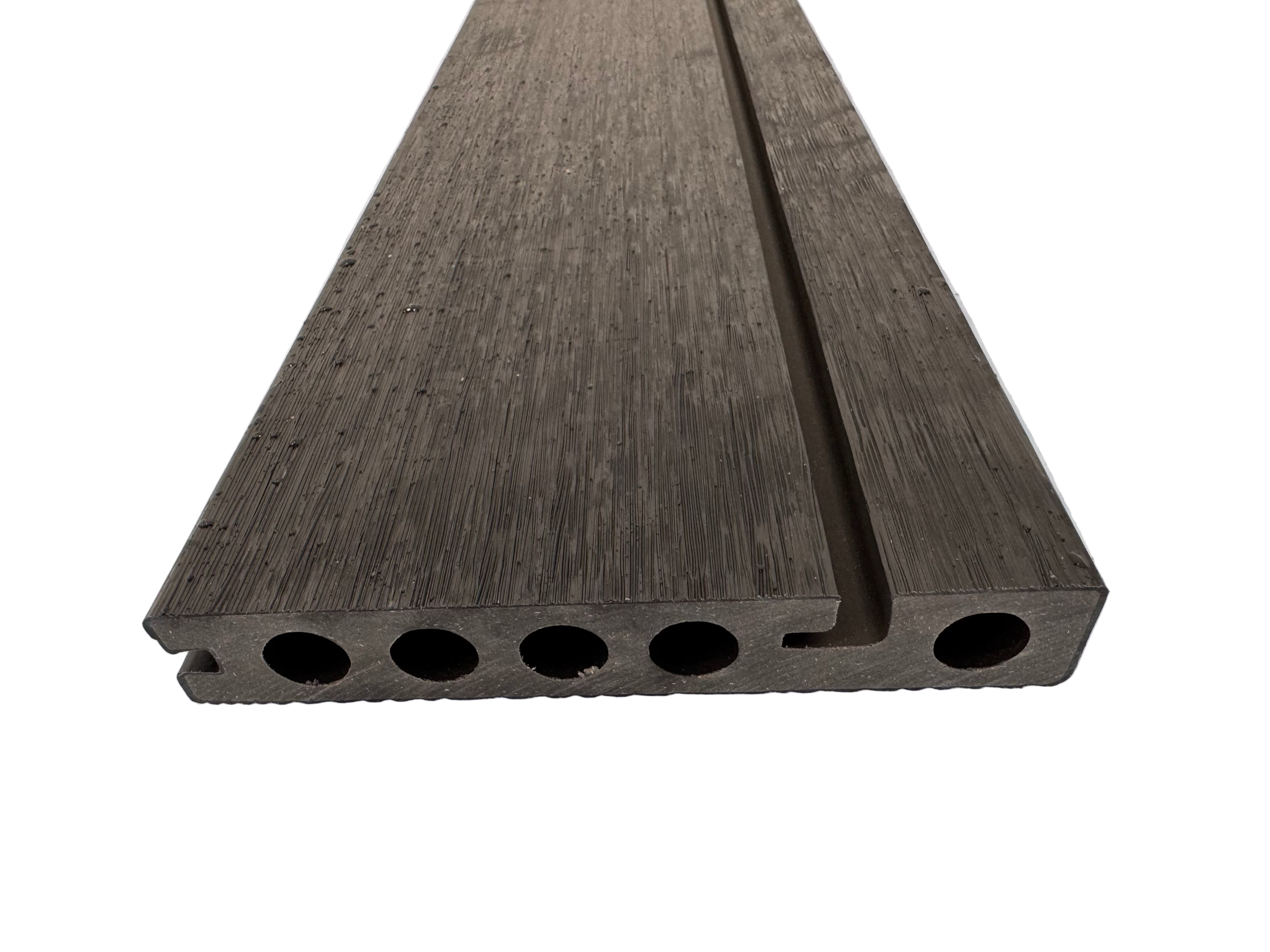 BUY Composite Edge/Step Board, Wood Grain, One Sided, Black, 142x23 mm, 4.3 m (5.6x1 inch, 14.1 ft) | GREEN FINGER IRELAND