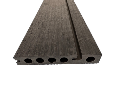 BUY Composite Edge/Step Board, Wood Grain, One Sided, Black, 142x23 mm, 4.3 m (5.6x1 inch, 14.1 ft) | GREEN FINGER IRELAND