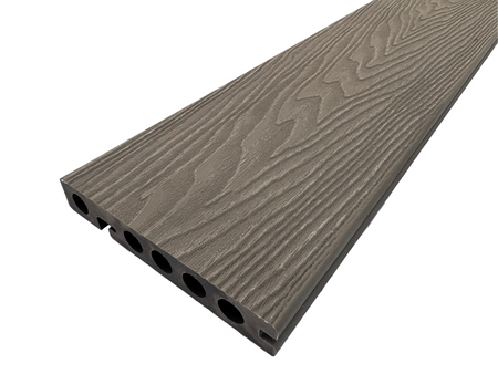 BUY Composite Edge/Step Board, Wood Grain, One Sided, Light Grey, 142x23 mm, 4.3 m (5.6x1 inch, 14.1 ft) | GREEN FINGER IRELAND