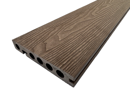 BUY Composite Edge/Step Board, Wood Grain, One Sided, Walnut, 142x23 mm, 4.3 m (5.6x1 inch, 14.1 ft) | GREEN FINGER IRELAND