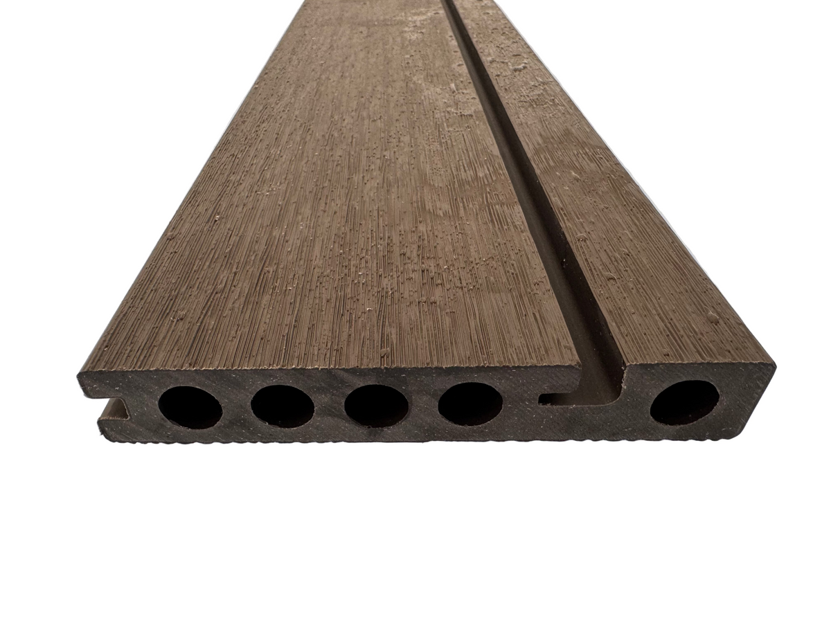 BUY Composite Edge/Step Board, Wood Grain, One Sided, Walnut, 142x23 mm, 4.3 m (5.6x1 inch, 14.1 ft) | GREEN FINGER IRELAND