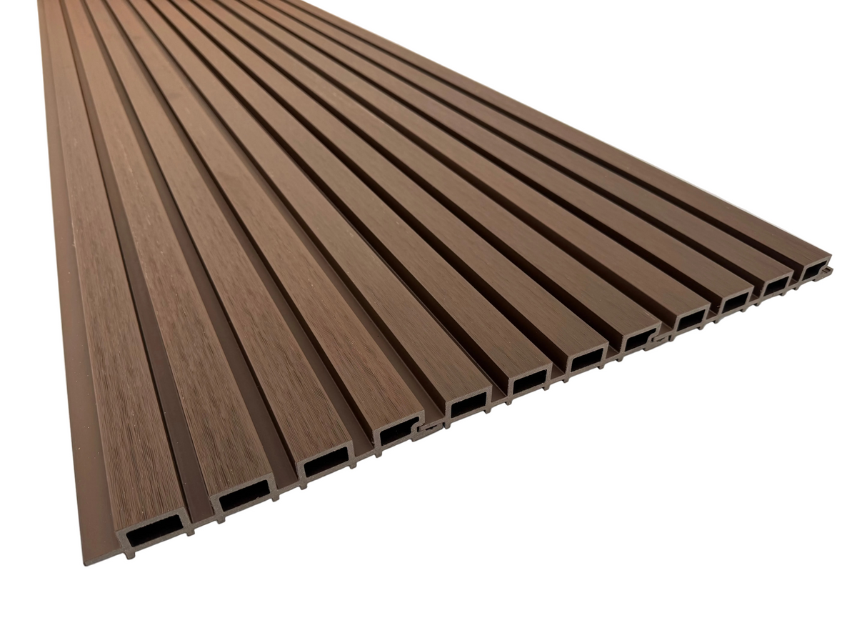 BUY Composite Cladding with Rain Texture, T&G, 219x26 mm(200 mm finish), 3000 mm, Walnut | GREEN FINGER IRELAND