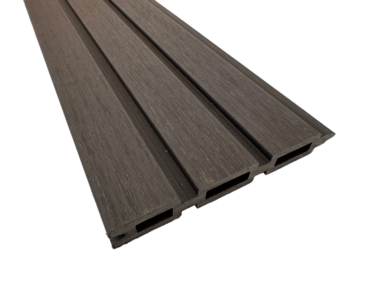 BUY Composite Fence Board with Rain Texture, Black, 163x20 mm(155 mm finish), Double-Sided | GREEN FINGER IRELAND