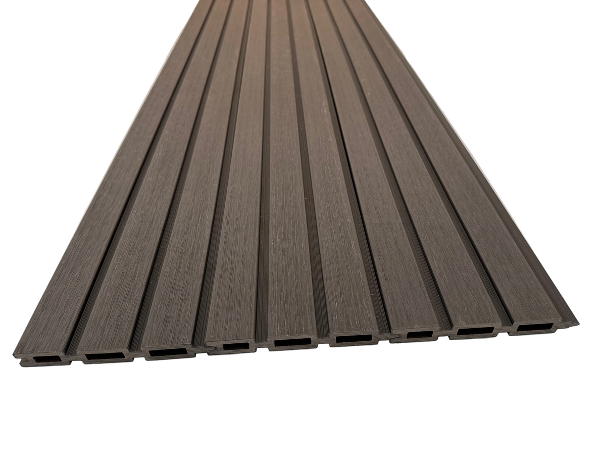 BUY Composite Fence Board with Rain Texture, Black, 163x20 mm(155 mm finish), Double-Sided | GREEN FINGER IRELAND