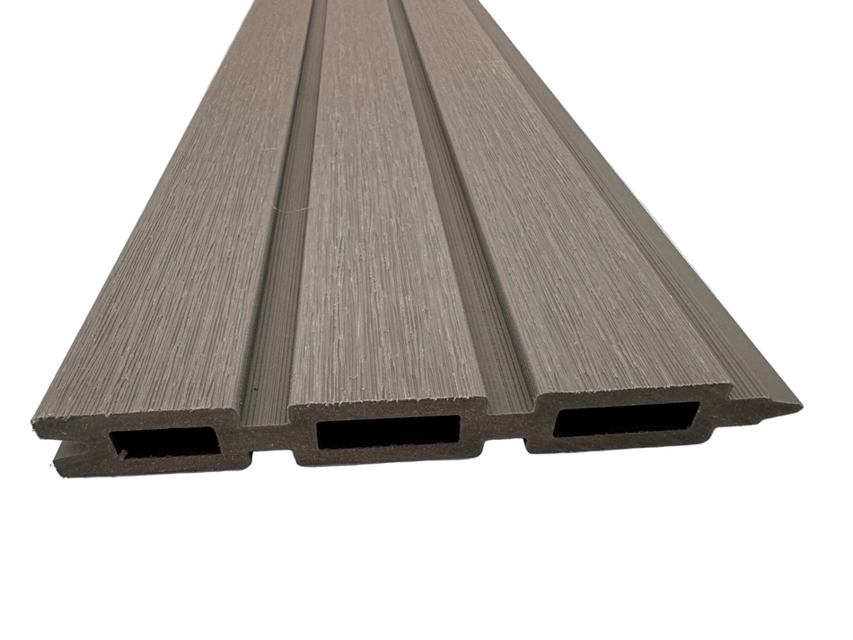 BUY Composite Fence Board with Rain Texture, Light Grey, 163x20 mm(155 mm finish), Double-Sided | GREEN FINGER IRELAND