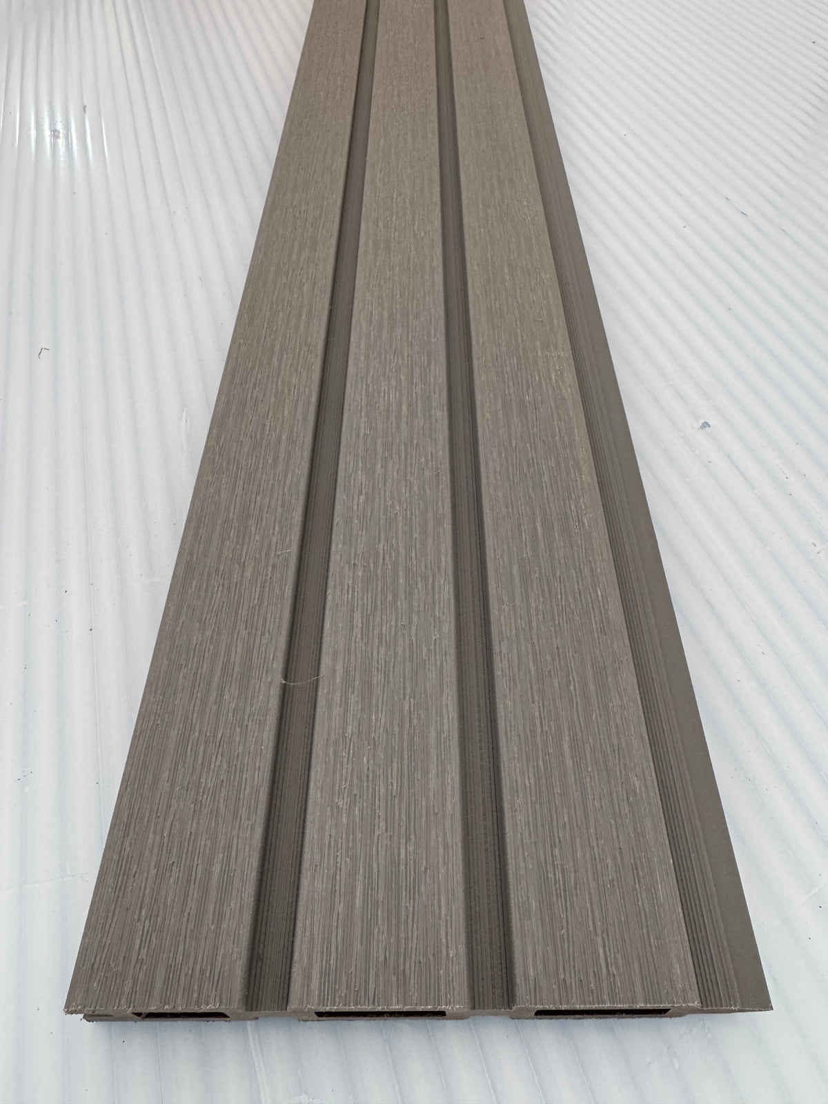 BUY Composite Fence Board with Rain Texture, Light Grey, 163x20 mm(155 mm finish), Double-Sided | GREEN FINGER IRELAND