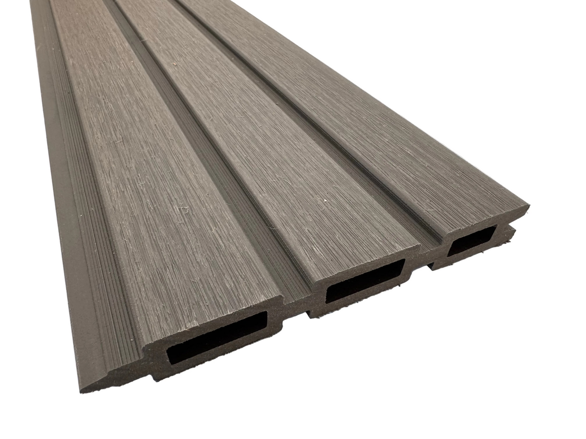 BUY Composite Fence Board with Rain Texture, Light Grey, 163x20 mm(155 mm finish), Double-Sided | GREEN FINGER IRELAND